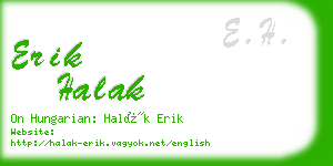 erik halak business card